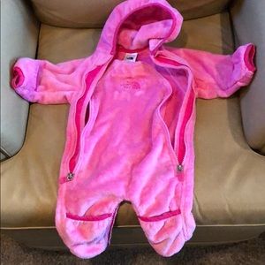 Furry North Face Onsie 0 to 3 months